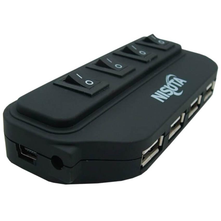 Hub Usb 2.0 4 Puertos Con Switch Individuales Nisuta Ns-Uh2083
